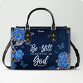 Personalized Christian Leather Purse - Navy