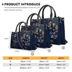Personalized Christian Floral Leather Handbag