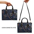 Personalized Christian Floral Leather Handbag