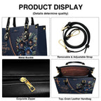 Personalized Christian Floral Leather Handbag