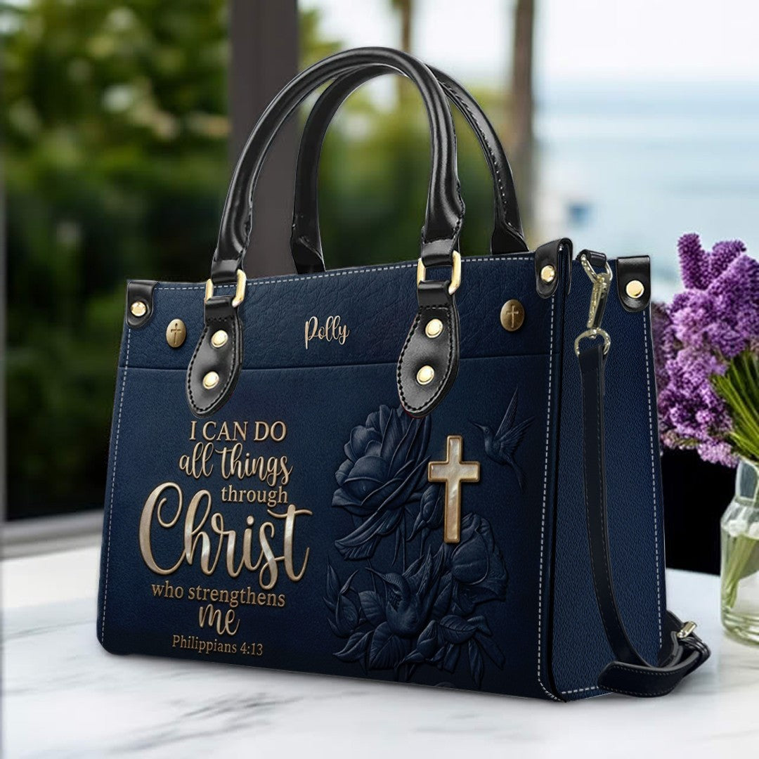 Custom Philippians 4:13 Leather Handbag & Wallet