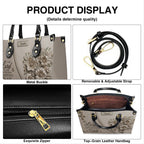 Personalized Exodus 14:14 Christian Leather Tote