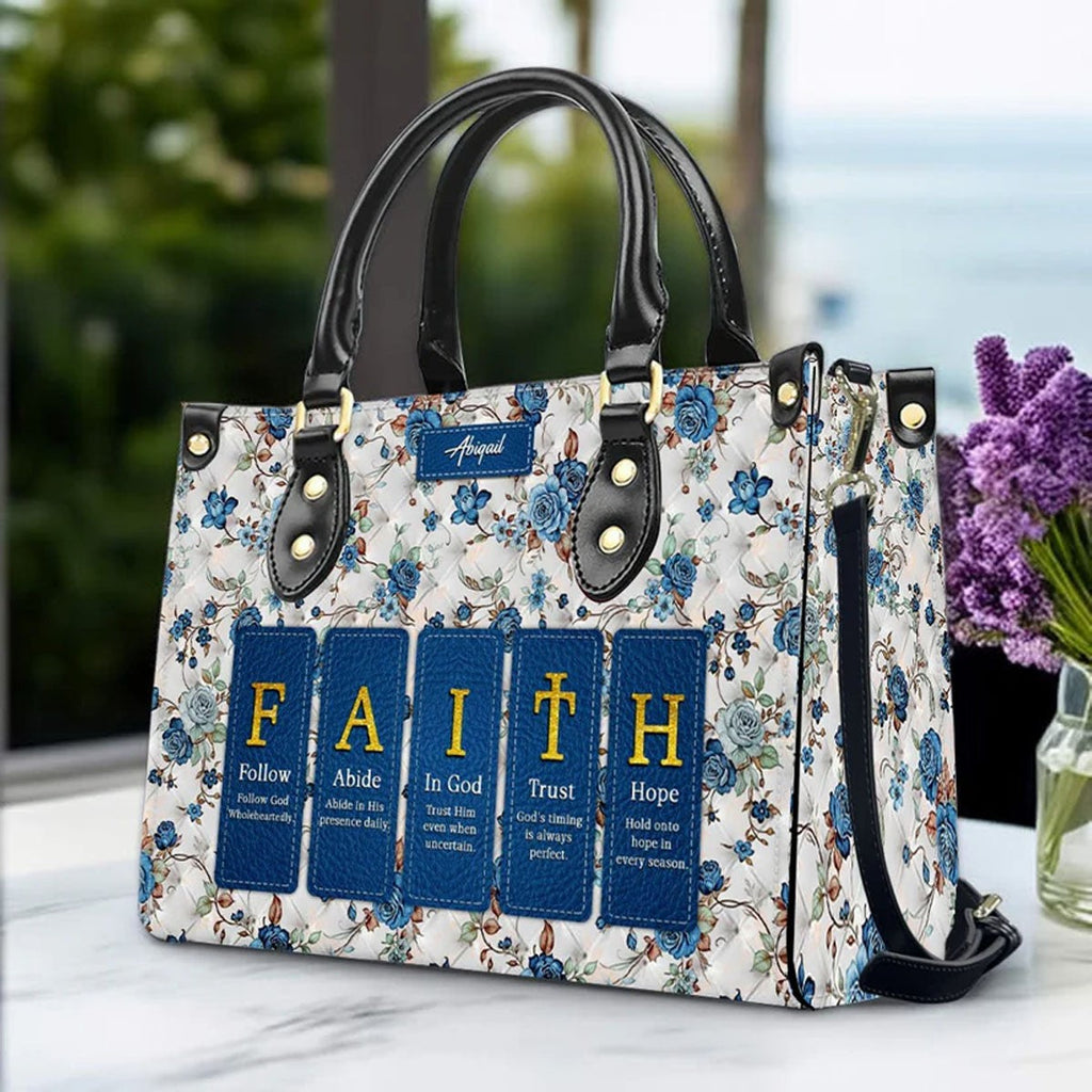 Custom Bible Verse Leather Handbag & Wallet Set