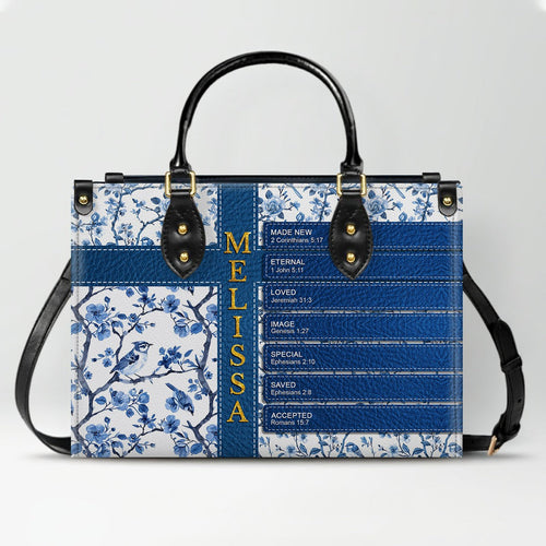 Custom Christian Bible Verse Leather Handbag