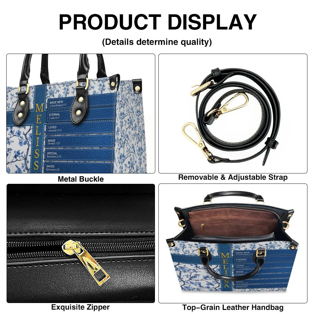 Custom Christian Bible Verse Leather Handbag