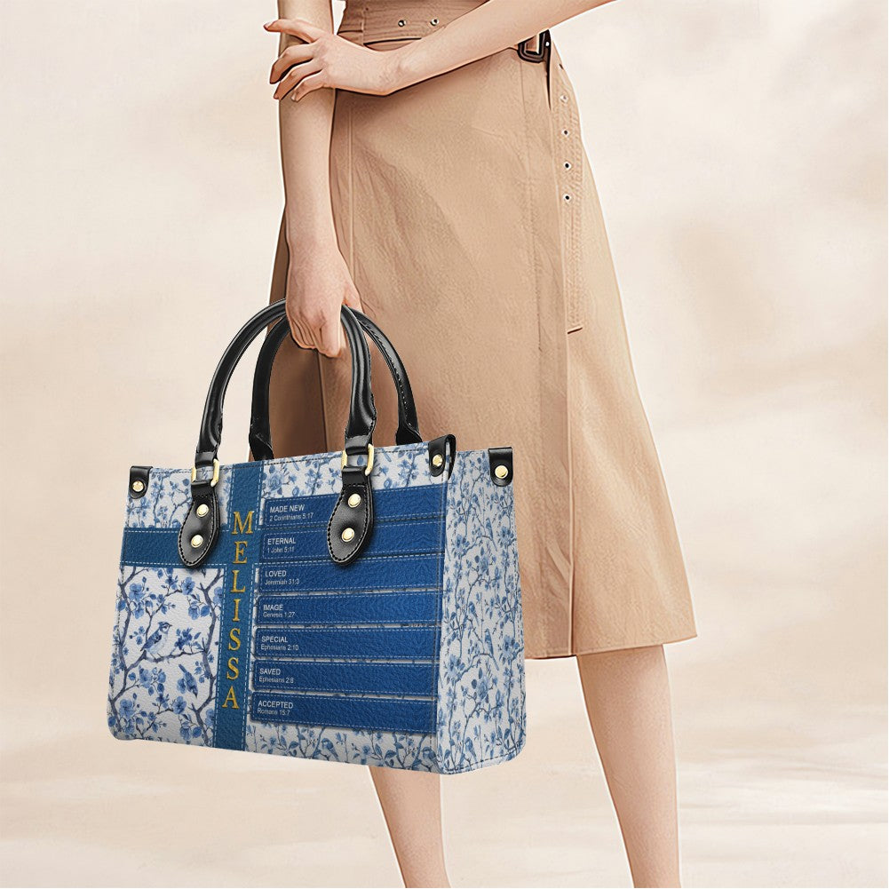 Custom Christian Bible Verse Leather Handbag