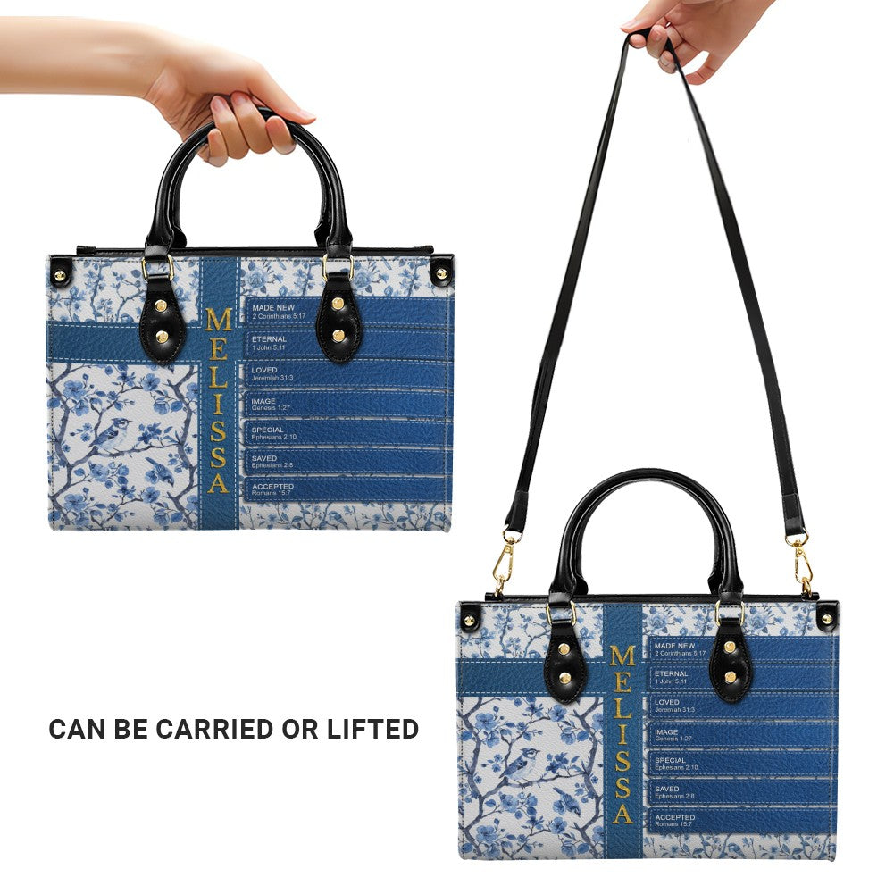 Custom Christian Bible Verse Leather Handbag
