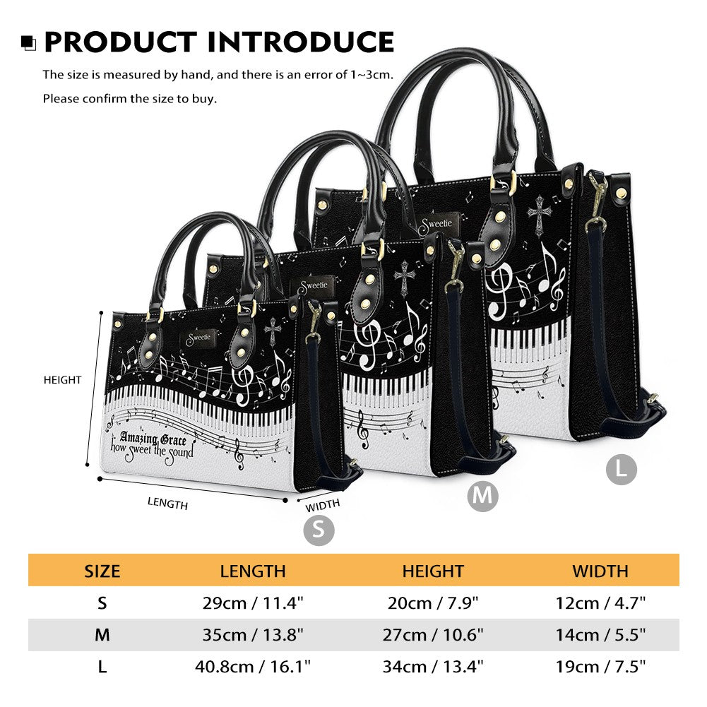 Personalized Christian Hymn Leather Tote Bag