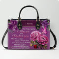 Personalized Christian Leather Floral Handbag