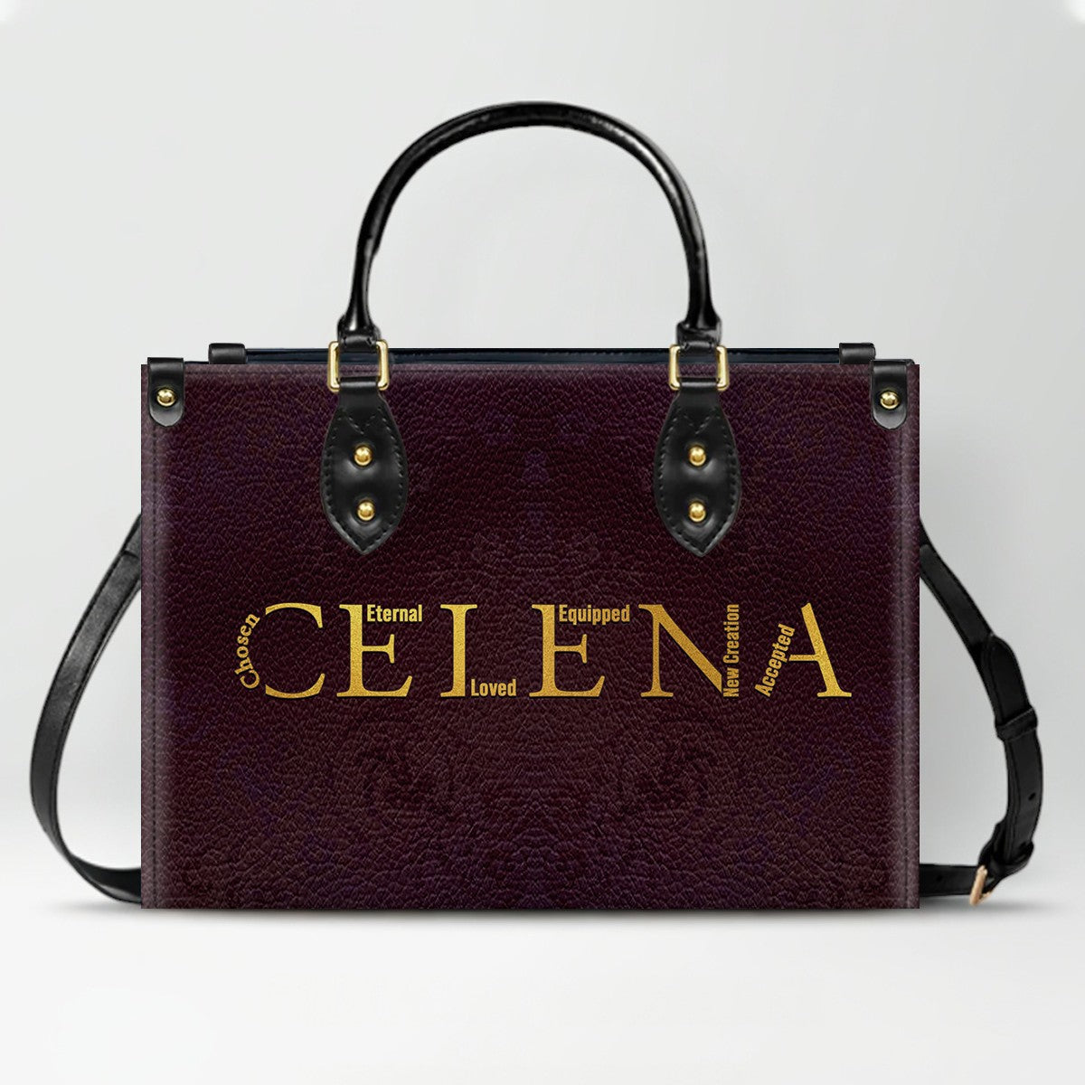 Personalized Bible Verse Leather Handbag