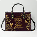 Personalized Bible Verse Leather Handbag