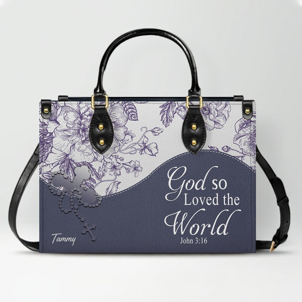 Personalized Bible Verse Leather Handbag