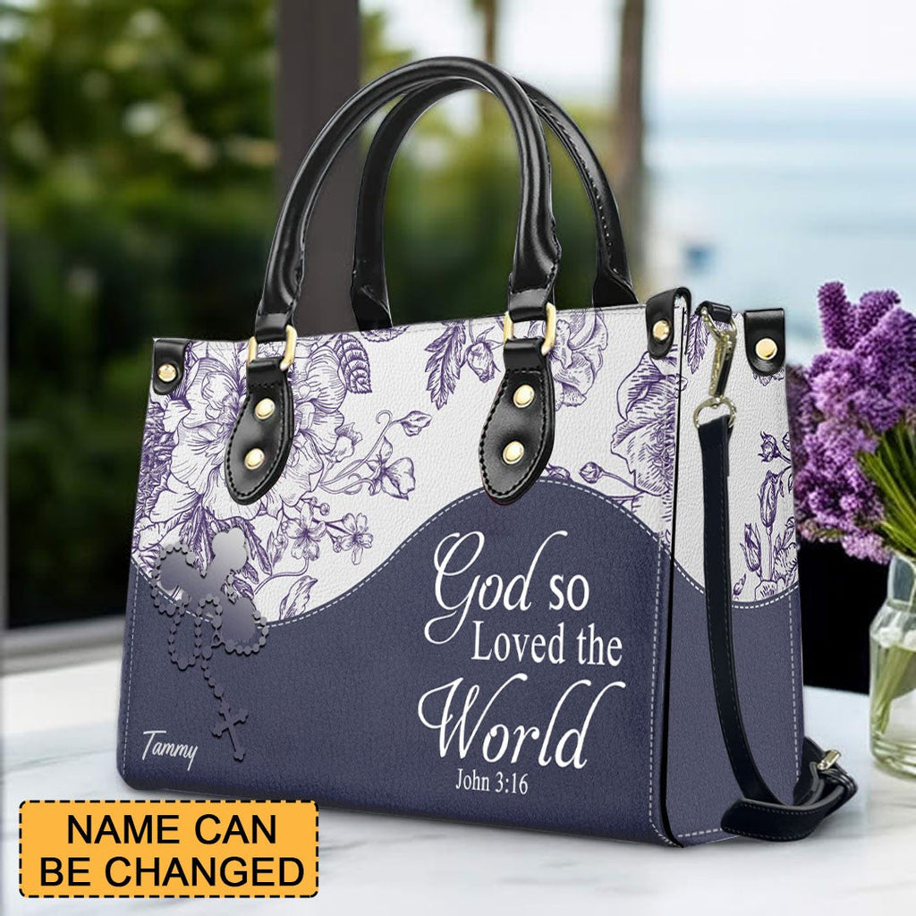 Personalized Bible Verse Leather Handbag
