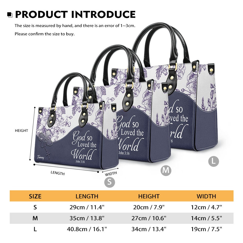 Personalized Bible Verse Leather Handbag