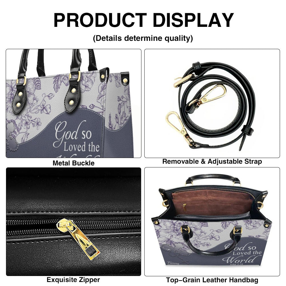 Personalized Bible Verse Leather Handbag