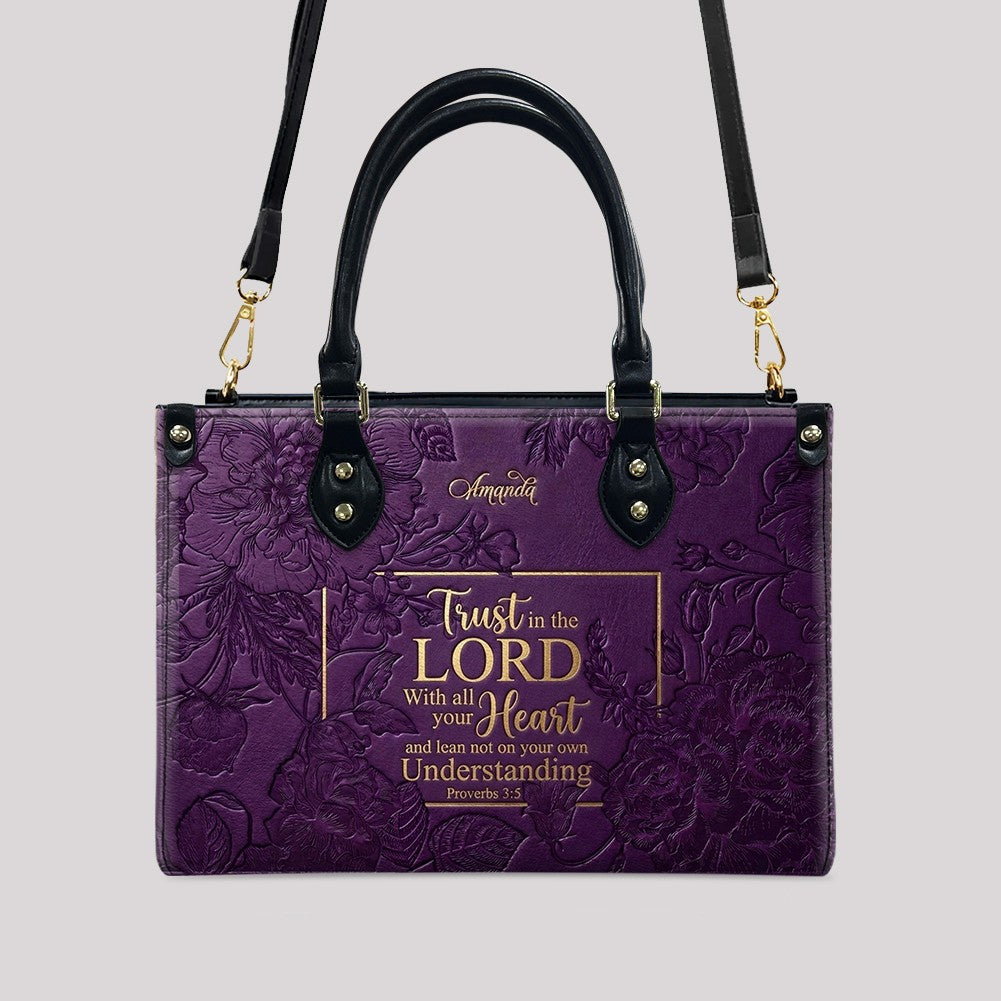 Personalized Christian Bible Verse Leather Tote