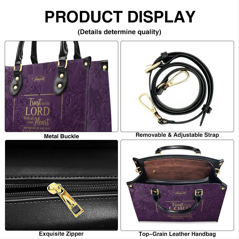Personalized Christian Bible Verse Leather Tote