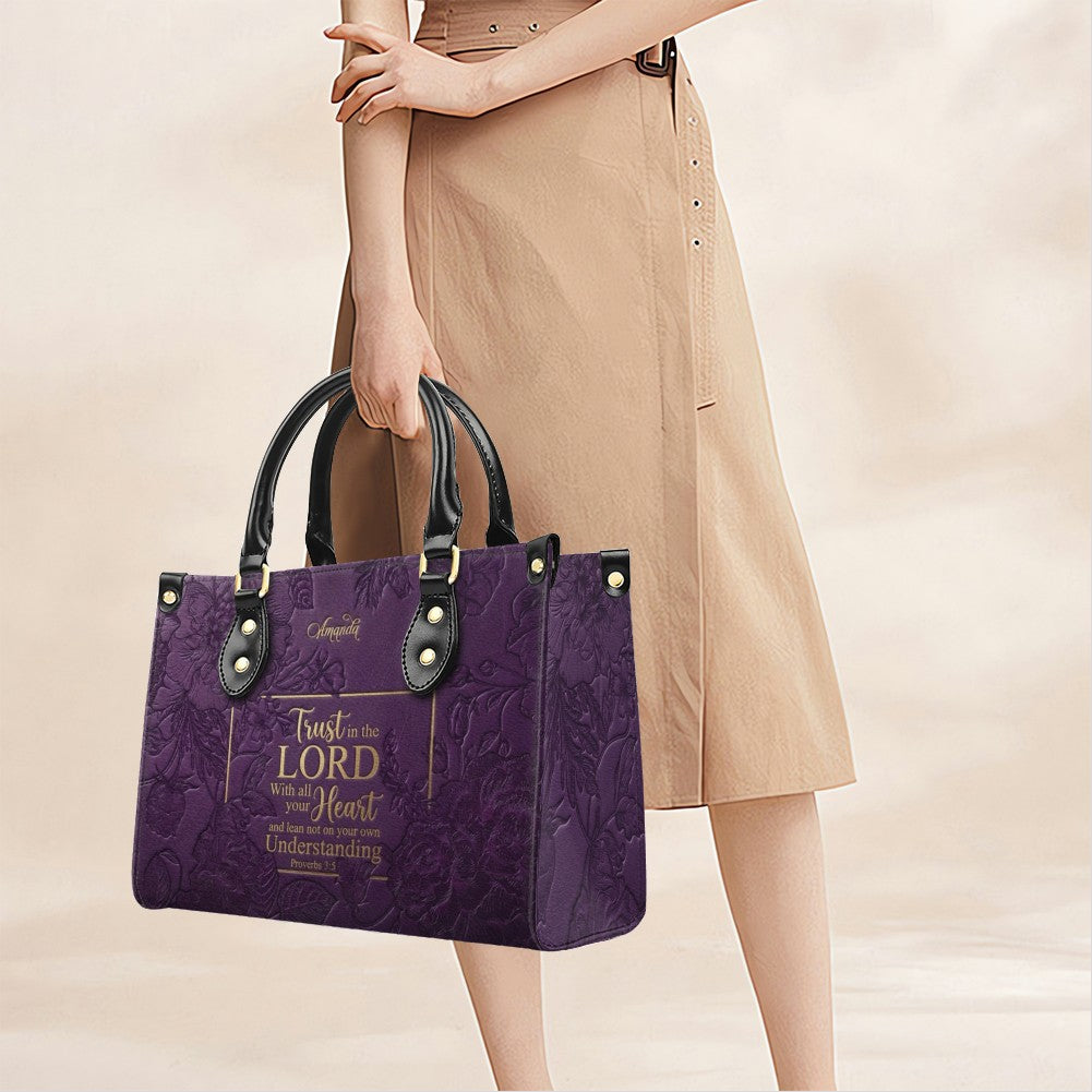 Personalized Christian Bible Verse Leather Tote