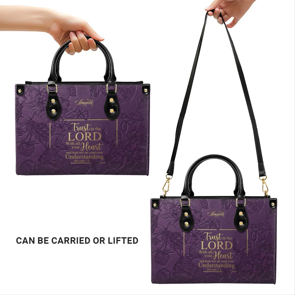 Personalized Christian Bible Verse Leather Tote
