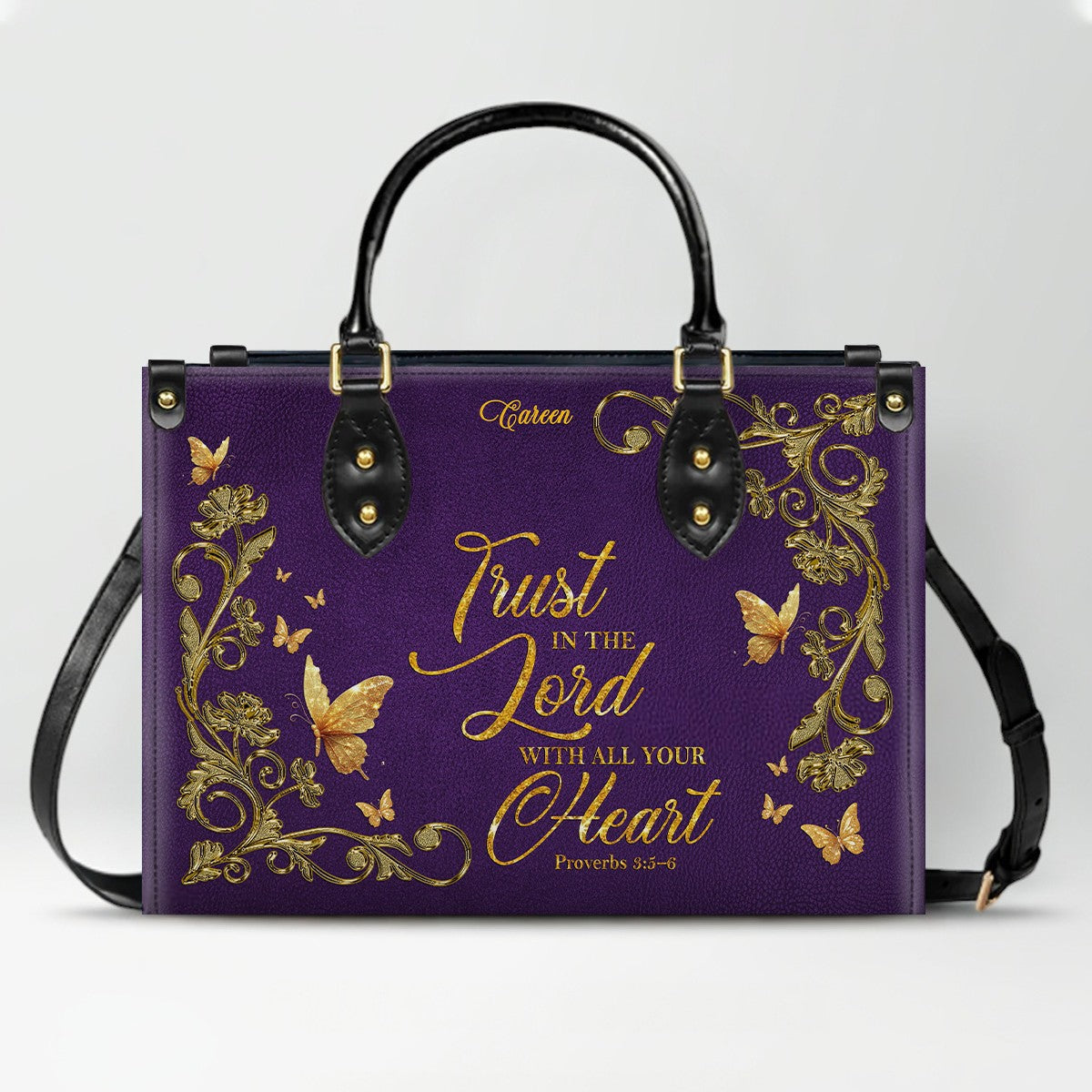Personalized Christian Leather Handbag & Wallet