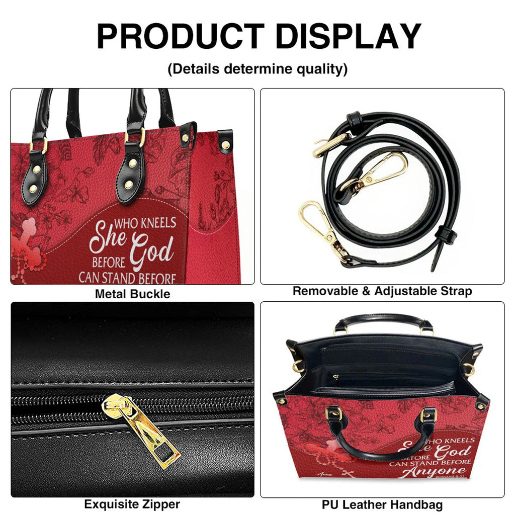Personalized Bible Verse Leather Handbag