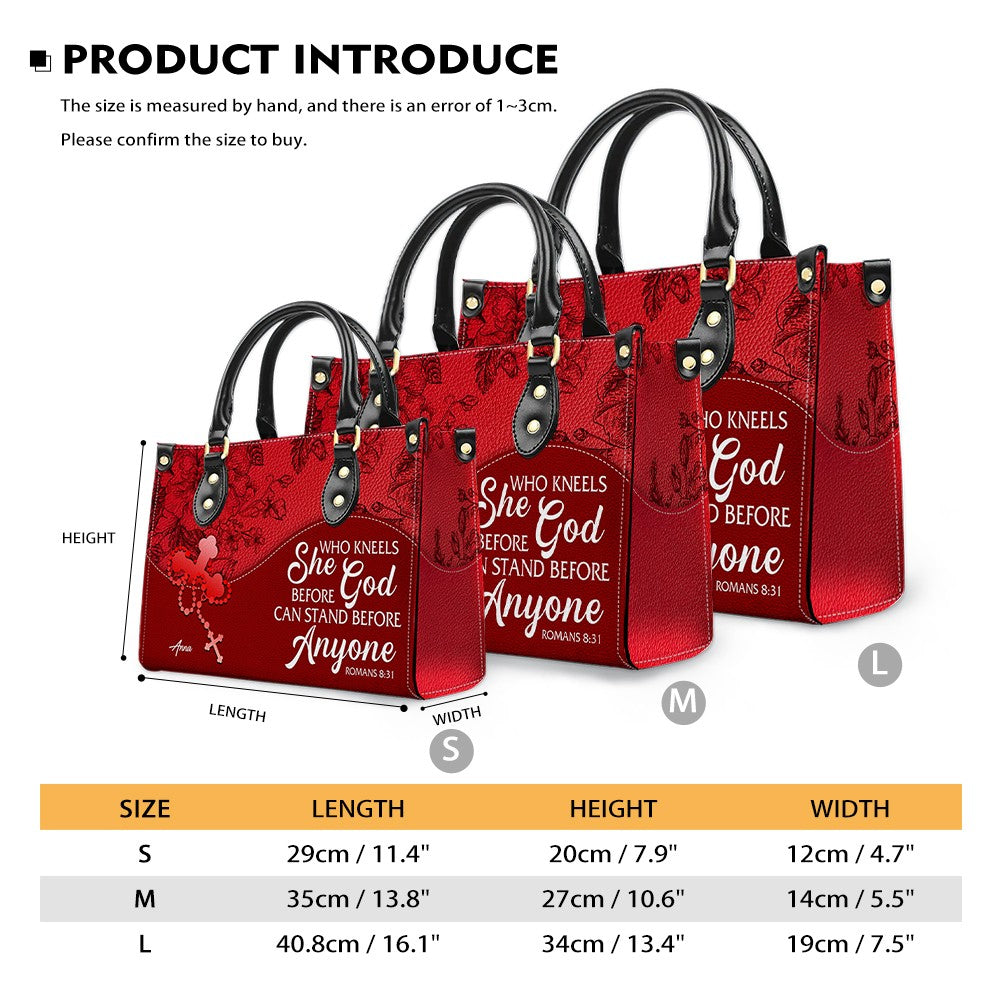 Personalized Bible Verse Leather Handbag