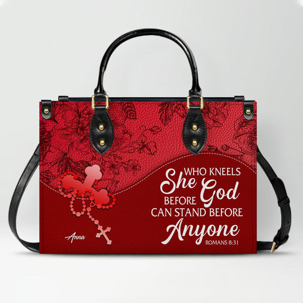 Personalized Bible Verse Leather Handbag
