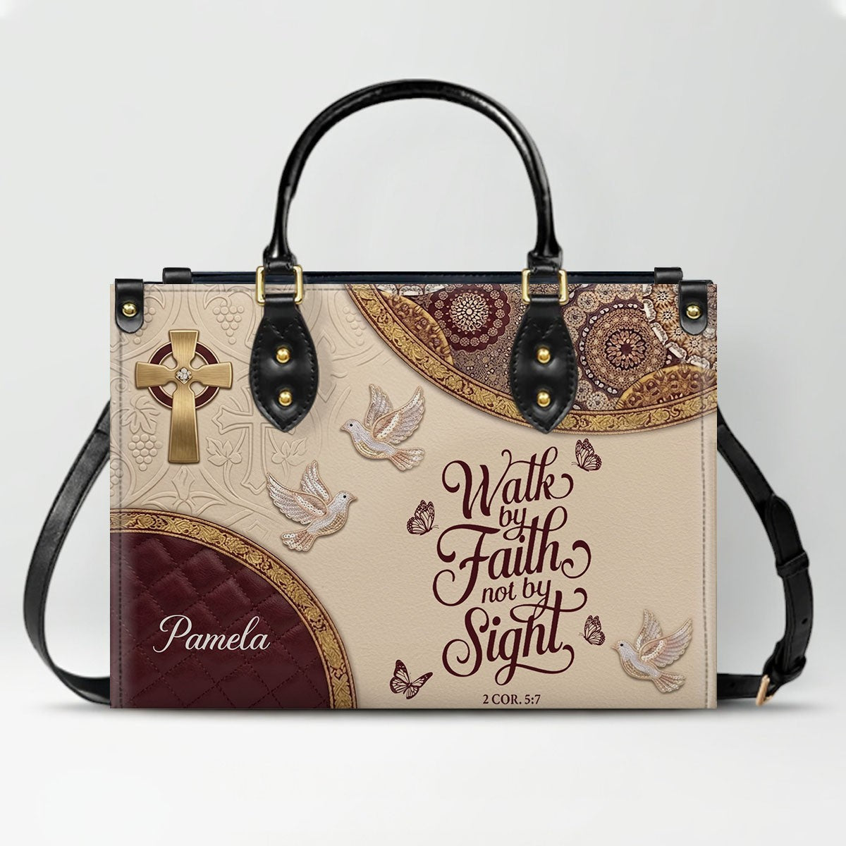 Personalized Bible Verse Handbag & Wallet Set