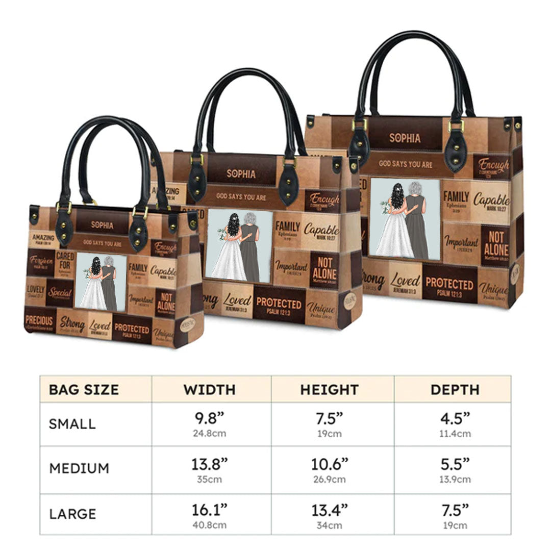 Personalized Christian Art Leather Handbag