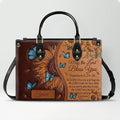 Custom Sunflower Bible Verse Leather Handbag