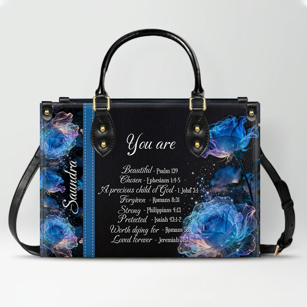 Personalized Bible Verse Leather Handbag