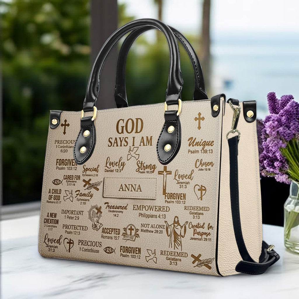 Personalized God Says I Am Christian Tote Bag