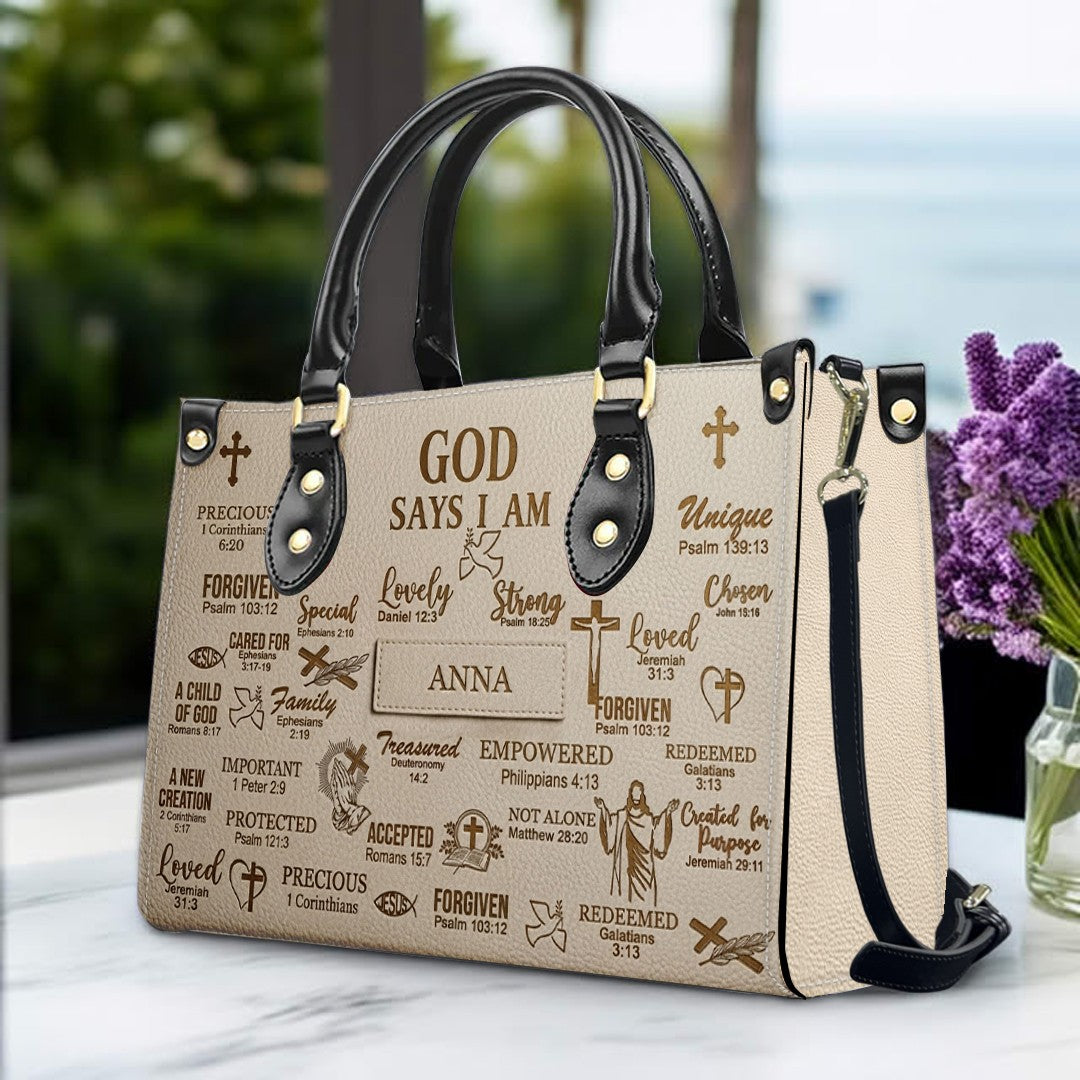 Personalized God Says I Am Christian Tote Bag