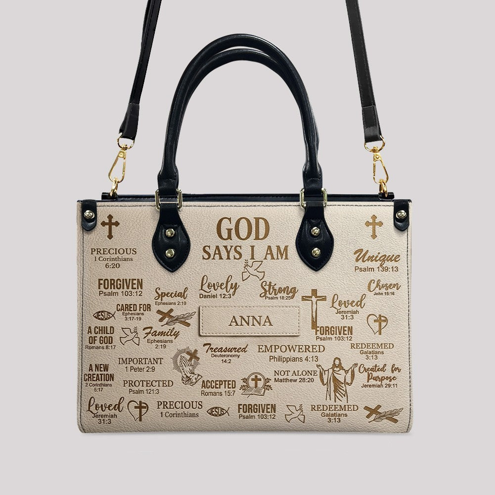 Personalized God Says I Am Christian Tote Bag