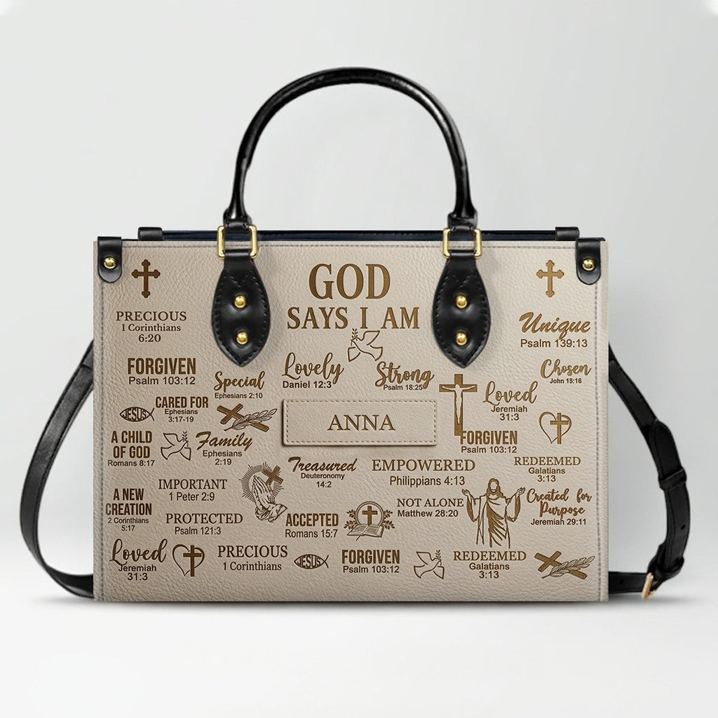 Personalized God Says I Am Christian Tote Bag