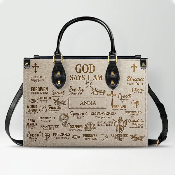 Personalized God Says I Am Christian Tote Bag