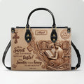 Personalized Scripture Book Lover Leather Handbag