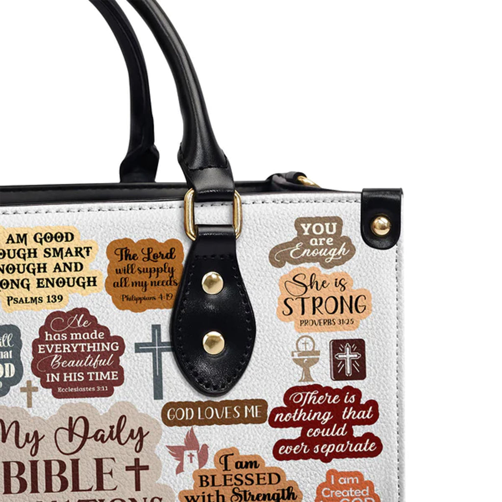 Personalized Bible Affirmation Leather Handbag