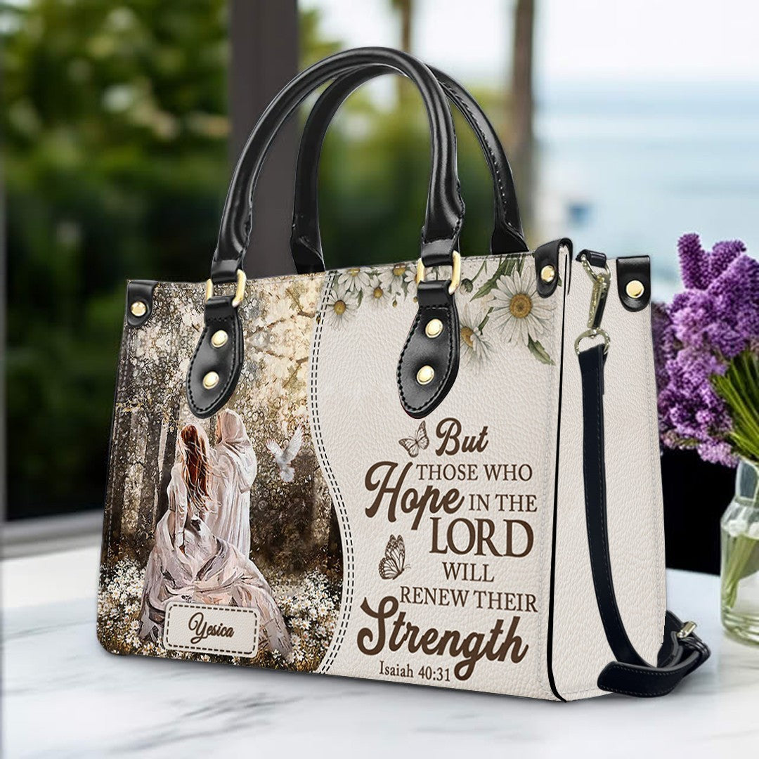 Personalized Christian Scripture Leather Handbag