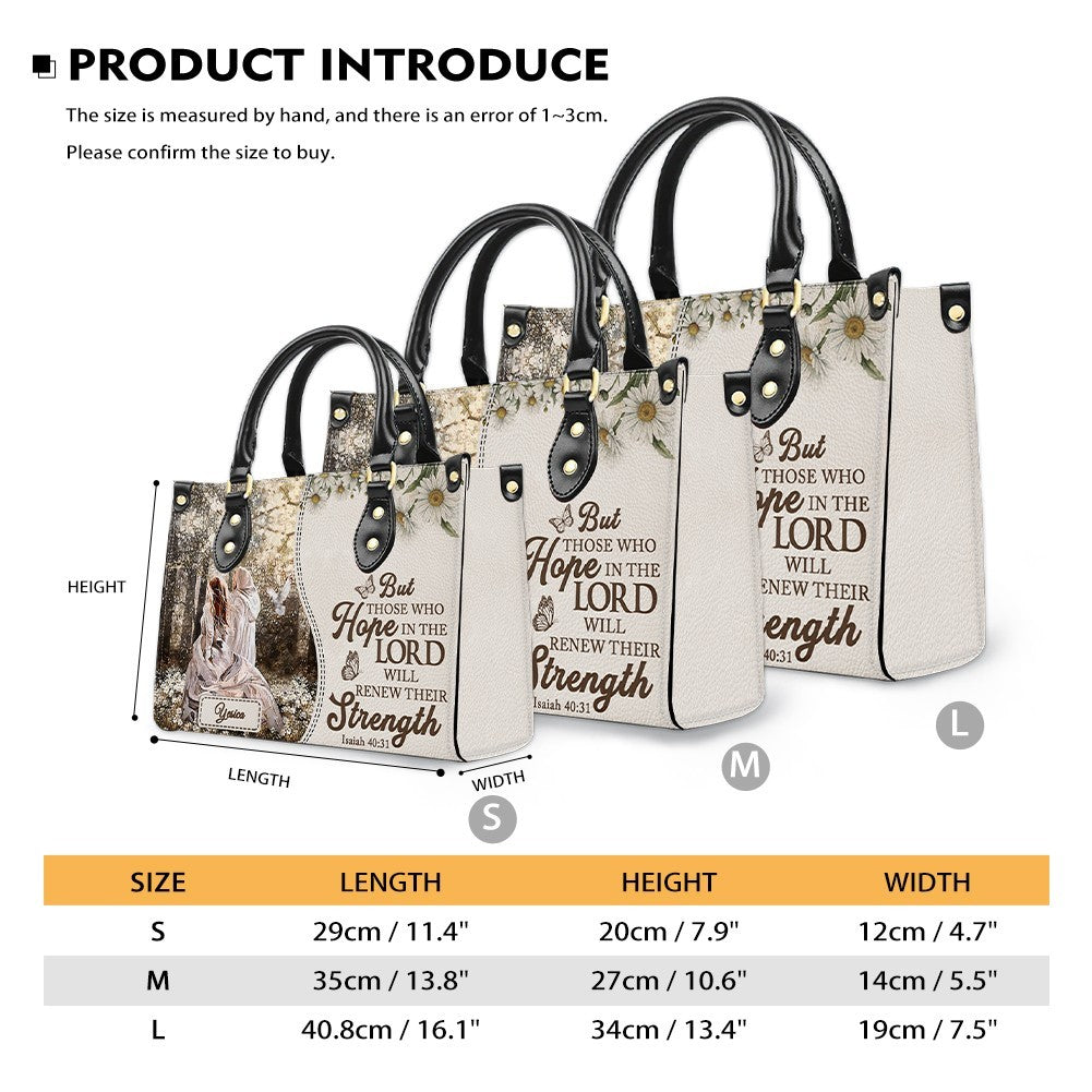 Personalized Christian Scripture Leather Handbag