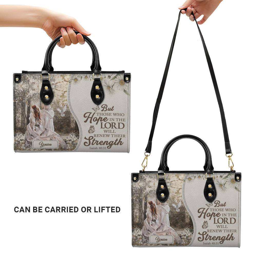 Personalized Christian Scripture Leather Handbag