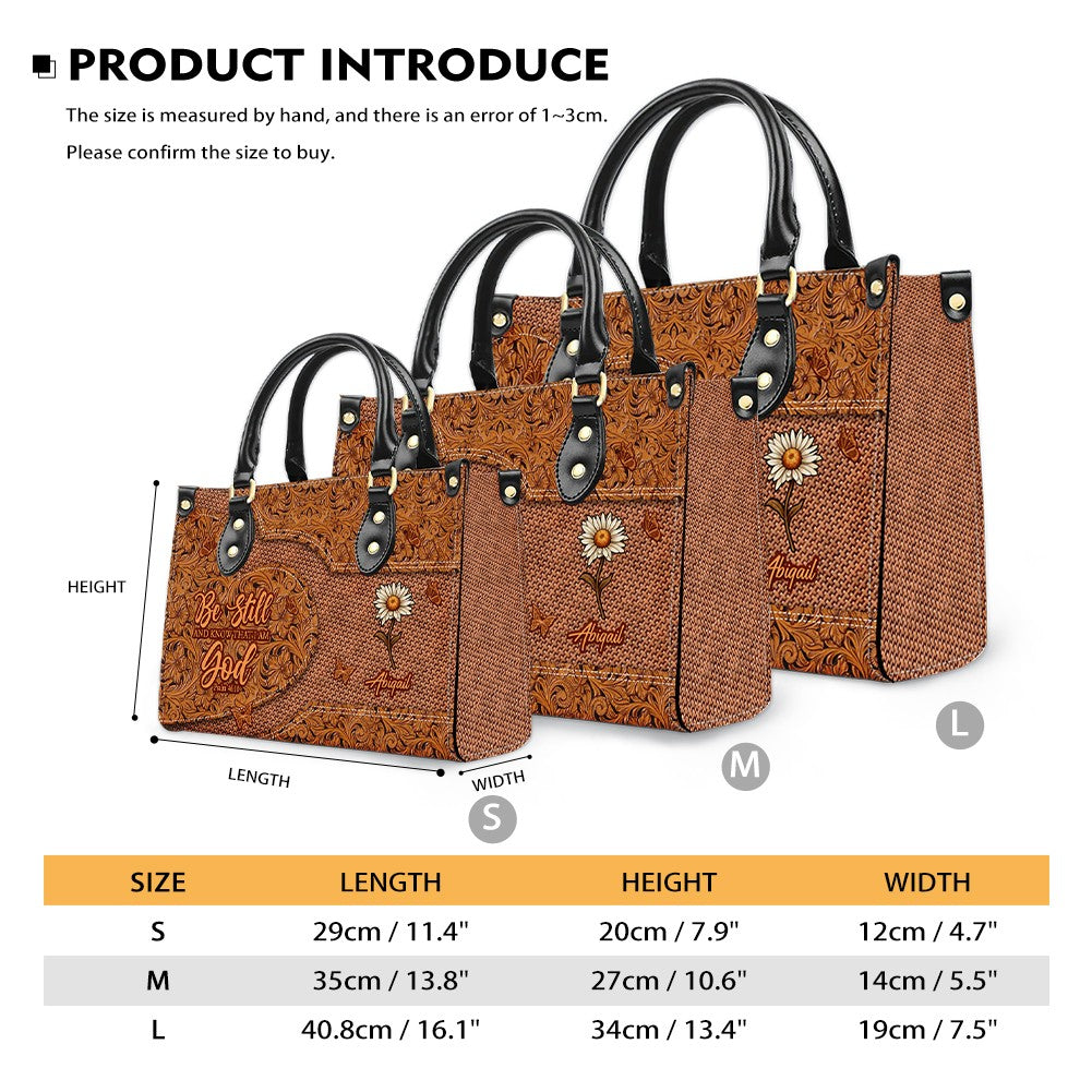 Personalized Christian Leather Tote Bag