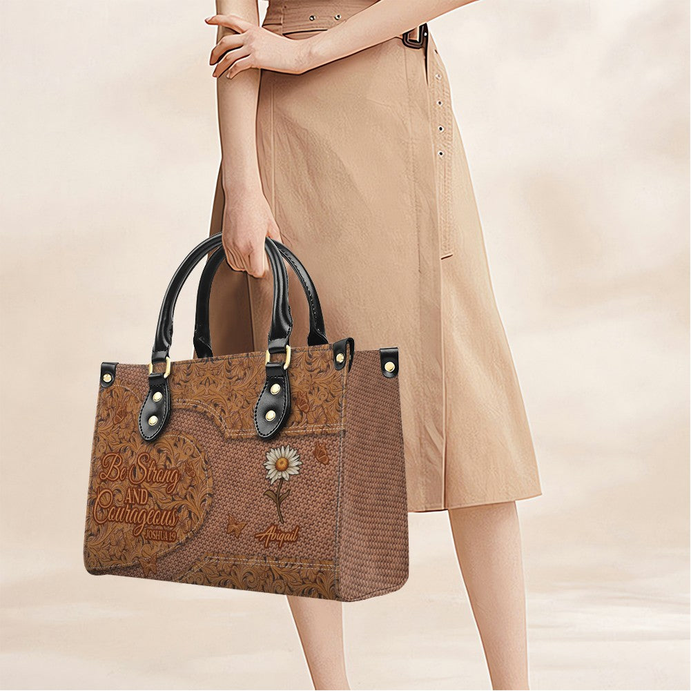 Personalized Christian Leather Tote Bag