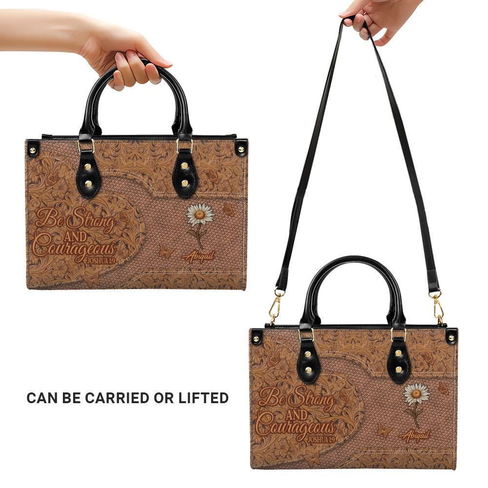 Personalized Christian Leather Tote Bag