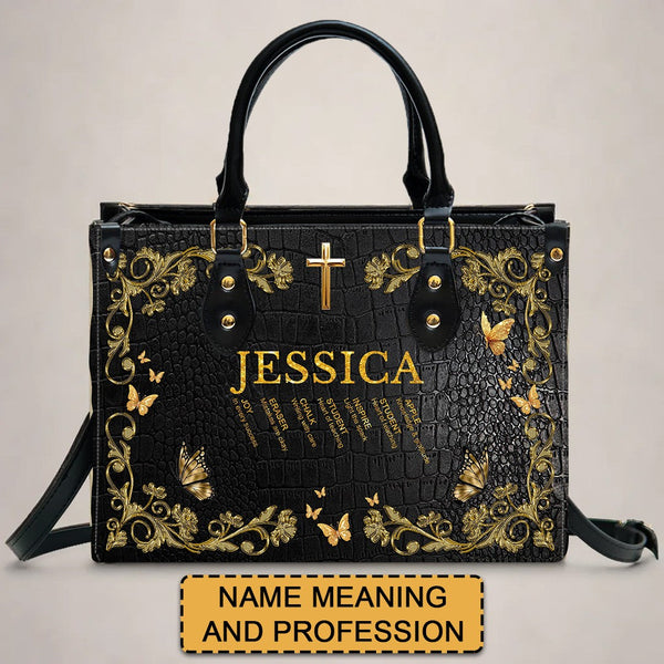 Personalized Teacher Acrostic Leather Handbag