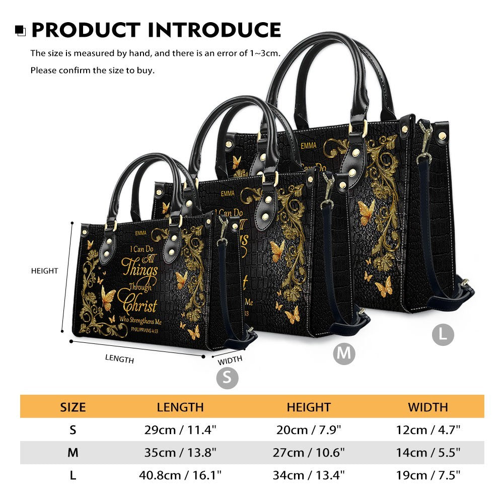 "I Can Do All Things" Leather Tote & Wallet Set