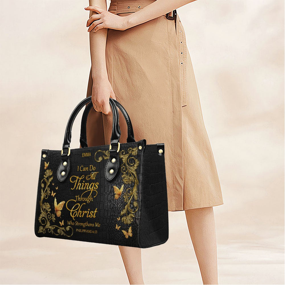 "I Can Do All Things" Leather Tote & Wallet Set