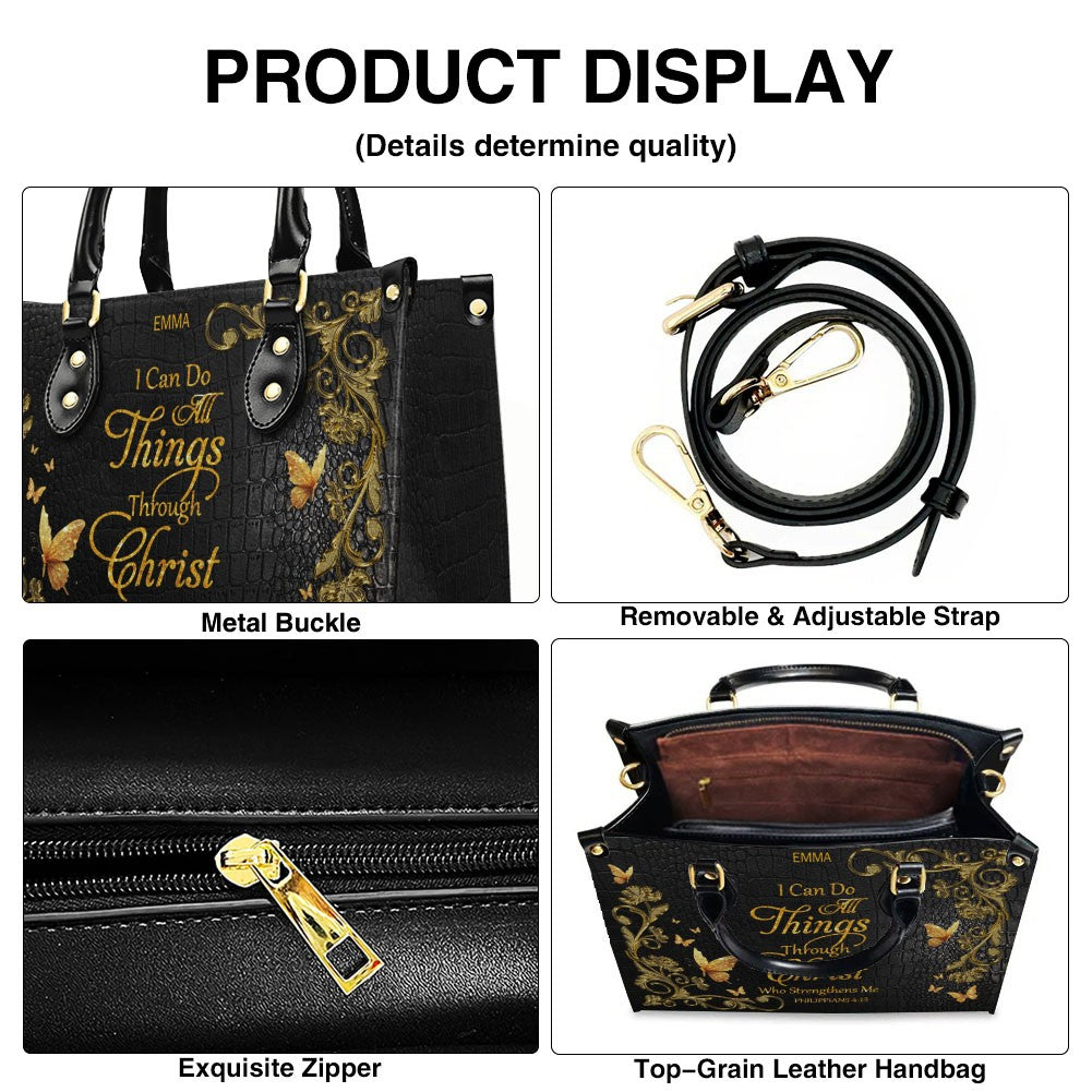 "I Can Do All Things" Leather Tote & Wallet Set