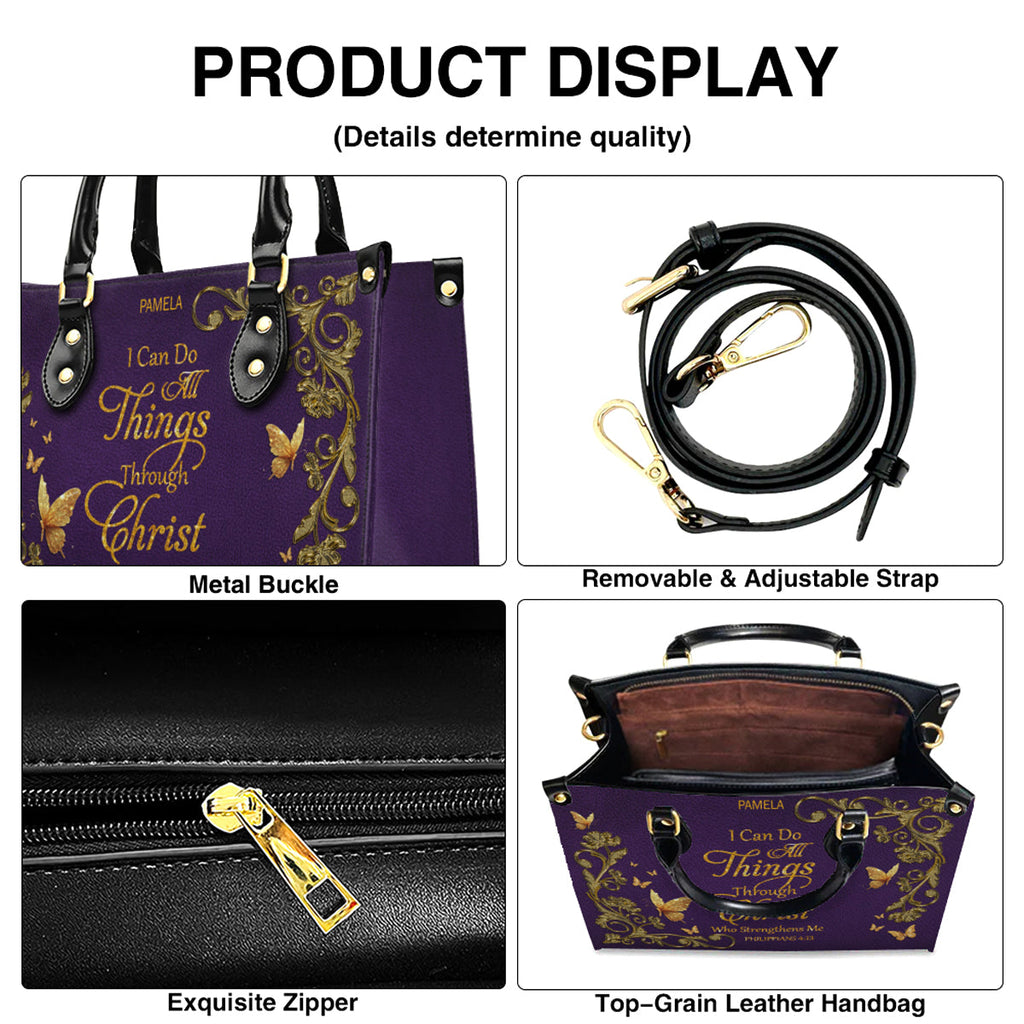 Personalized Christian Leather Handbag & Wallet