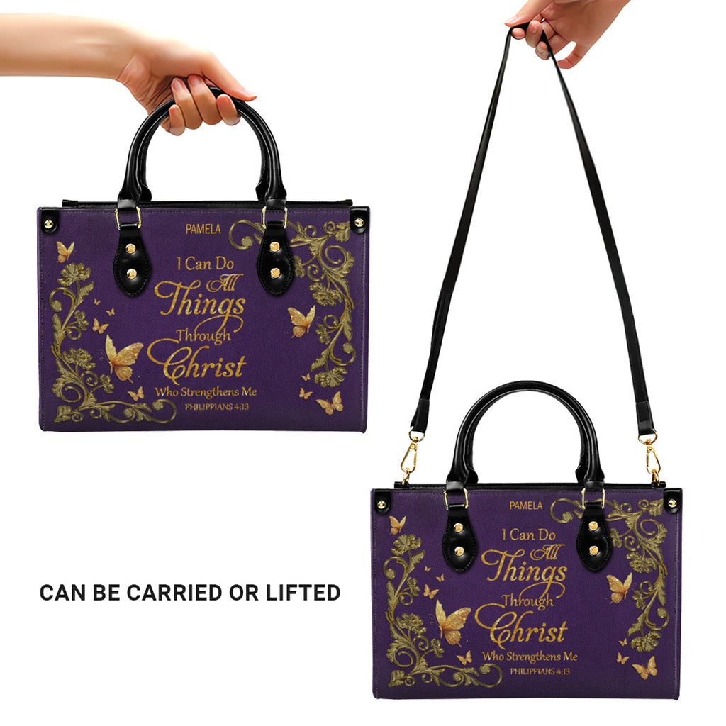 Personalized Christian Leather Handbag & Wallet